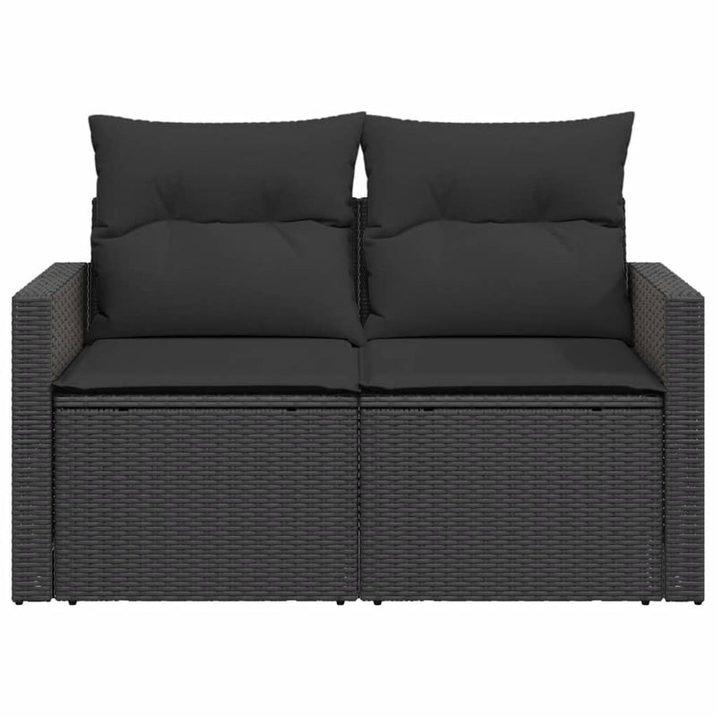 Tuinbank Ties - met kussens - zwart