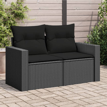 Tuinbank Ties - met kussens - zwart