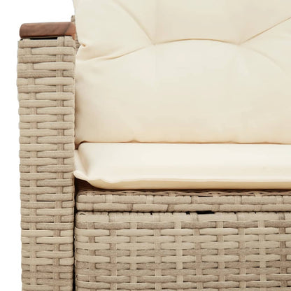 Tuinbank Yfke - 2-zits - met kussens en opbergruimte - beige en wit