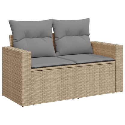 Tuinbank Ties - met kussens - beige en grijs