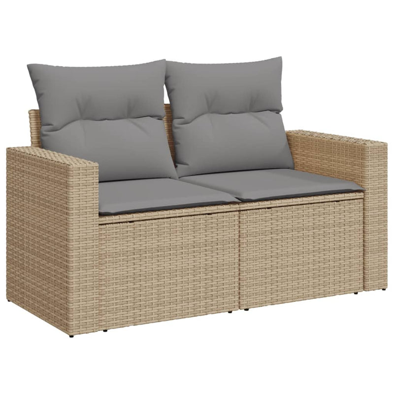 Tuinbank Ties - met kussens - beige en grijs – extra afbeelding