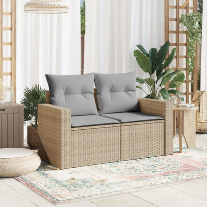Tuinbank Ties - met kussens - beige en grijs