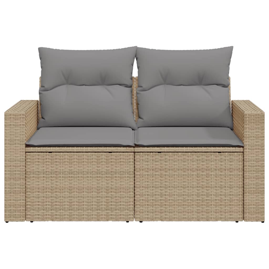 Tuinbank Ties - met kussens - beige en grijs