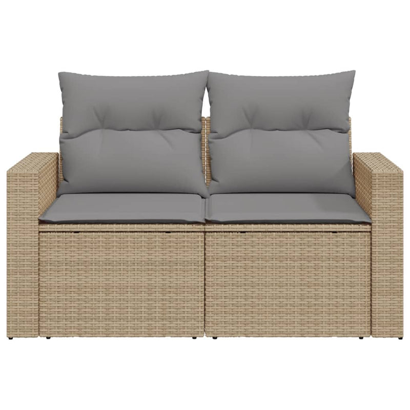 Tuinbank Ties - met kussens - beige en grijs