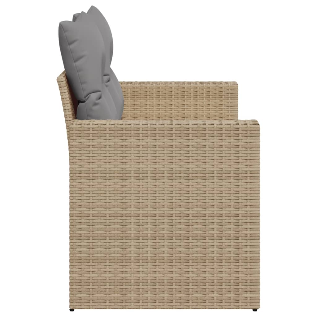 Tuinbank Ties - met kussens - beige en grijs