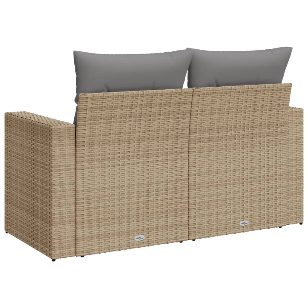 Tuinbank Ties - met kussens - beige en grijs