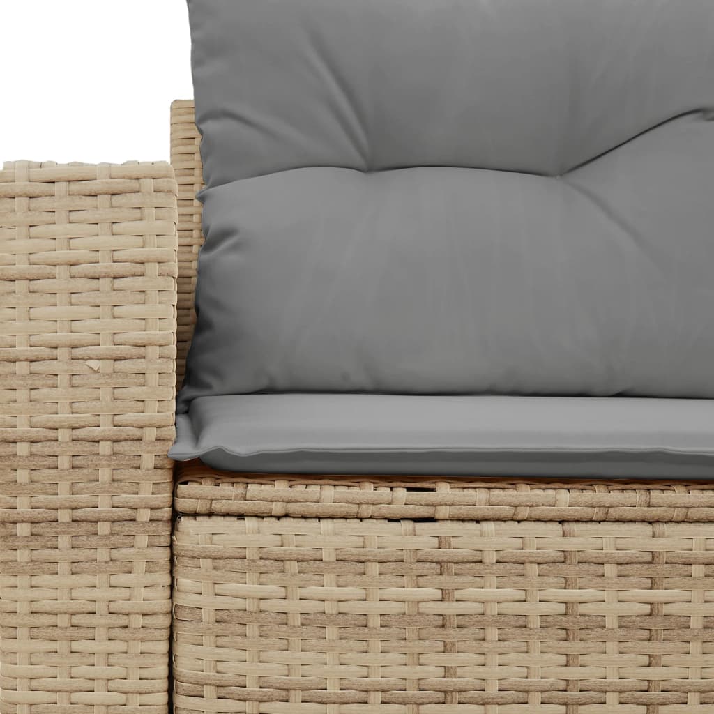 Tuinbank Ties - met kussens - beige en grijs