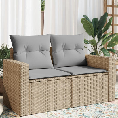 Tuinbank Ties - met kussens - beige en grijs