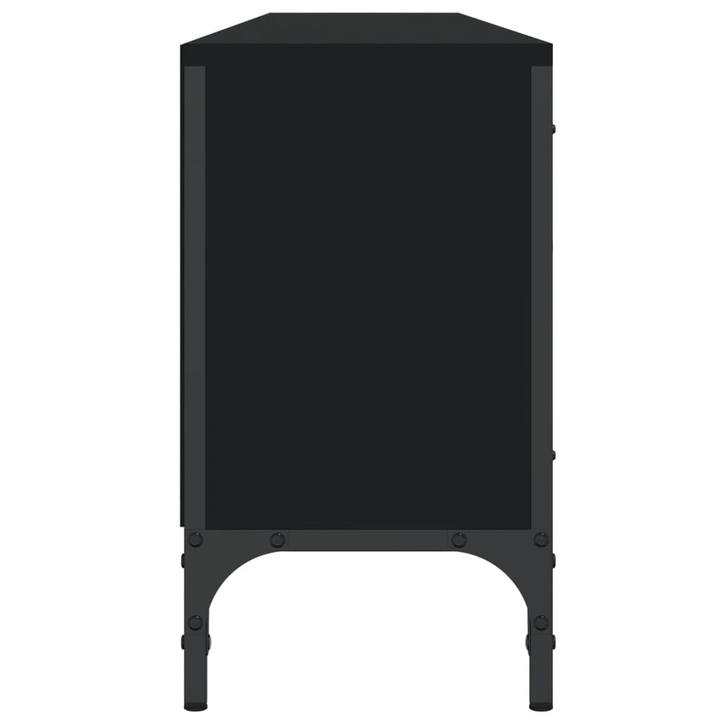 Tv-meubel Boaz - 200x25x44 cm - met lade - zwart