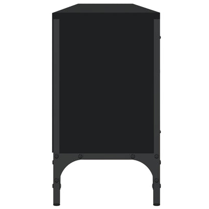Tv-meubel Boaz - 200x25x44 cm - met lade - zwart