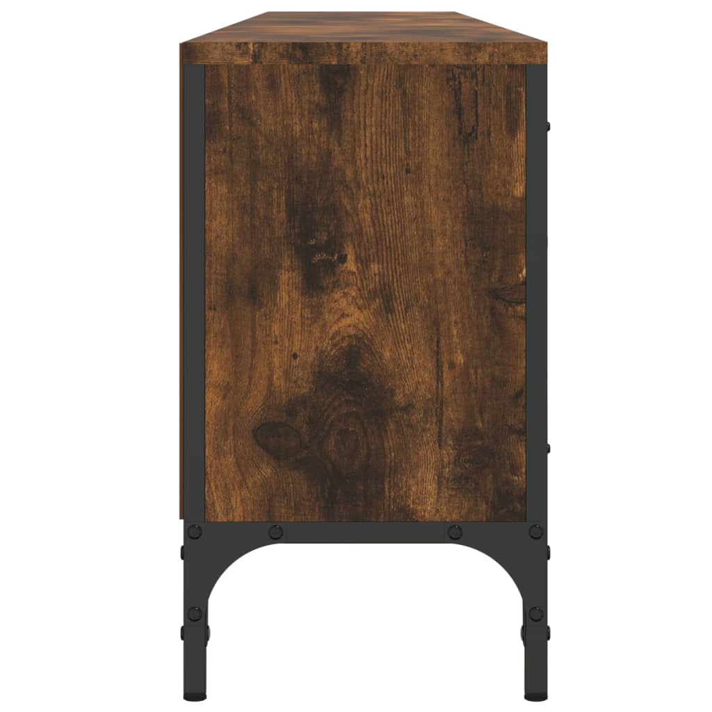 Tv-meubel Boaz - 200x25x44 cm - met lade - gerookt eiken