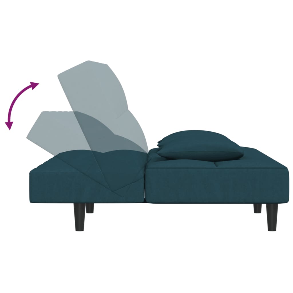 Slaapbank Reese - multifunctioneel - blauw