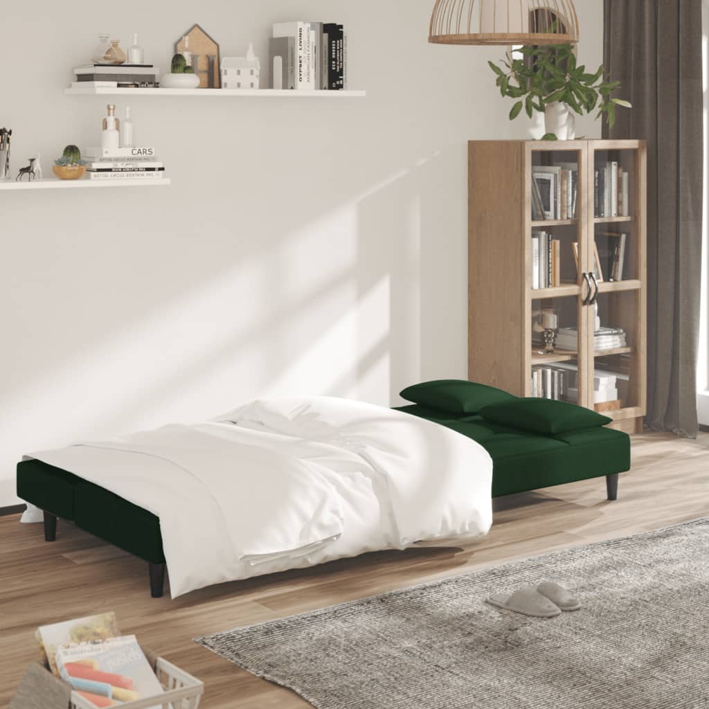 Slaapbank Reese - multifunctioneel - donkergroen
