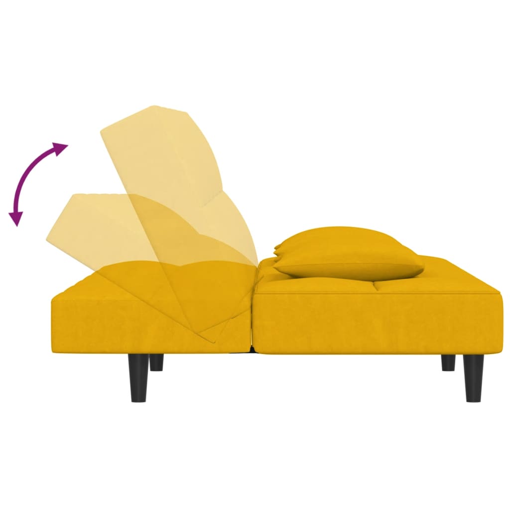 Slaapbank Reese - multifunctioneel - geel