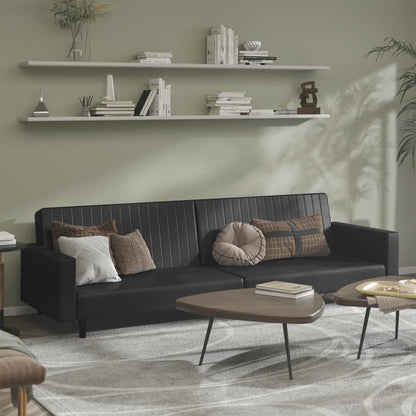 Slaapbank Leon - kunstleer - zwart