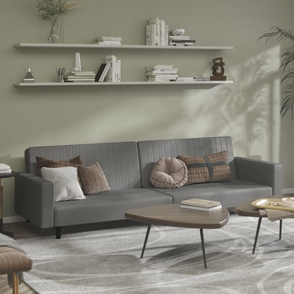 Slaapbank Leon - kunstleer - grijs