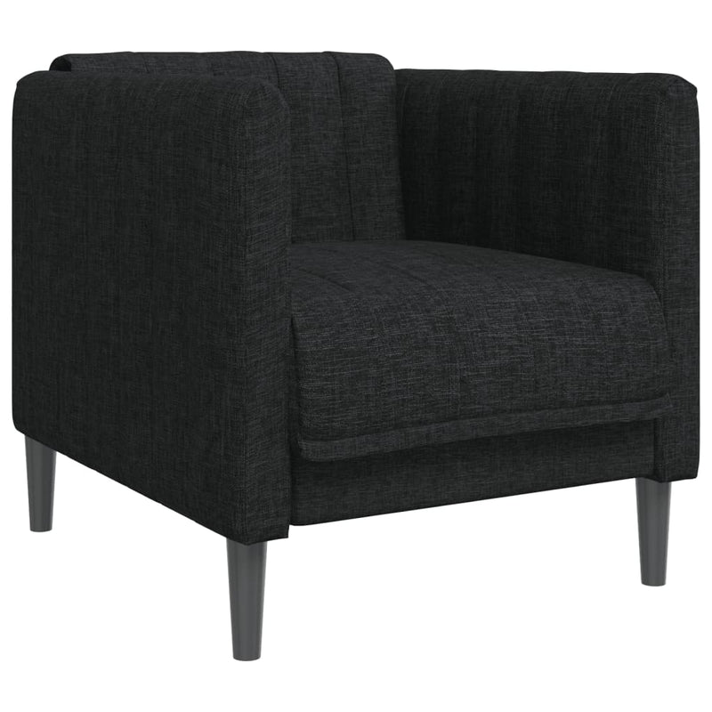 Fauteuil Sophie - linnen - zwart – extra afbeelding