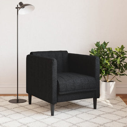 Fauteuil Sophie - linnen - zwart
