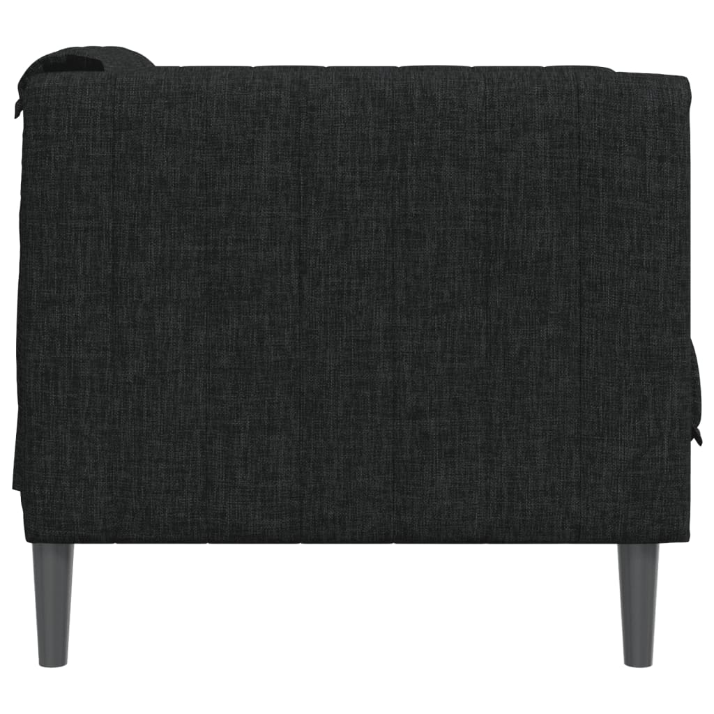 Fauteuil Sophie - linnen - zwart