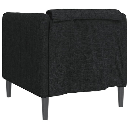 Fauteuil Sophie - linnen - zwart