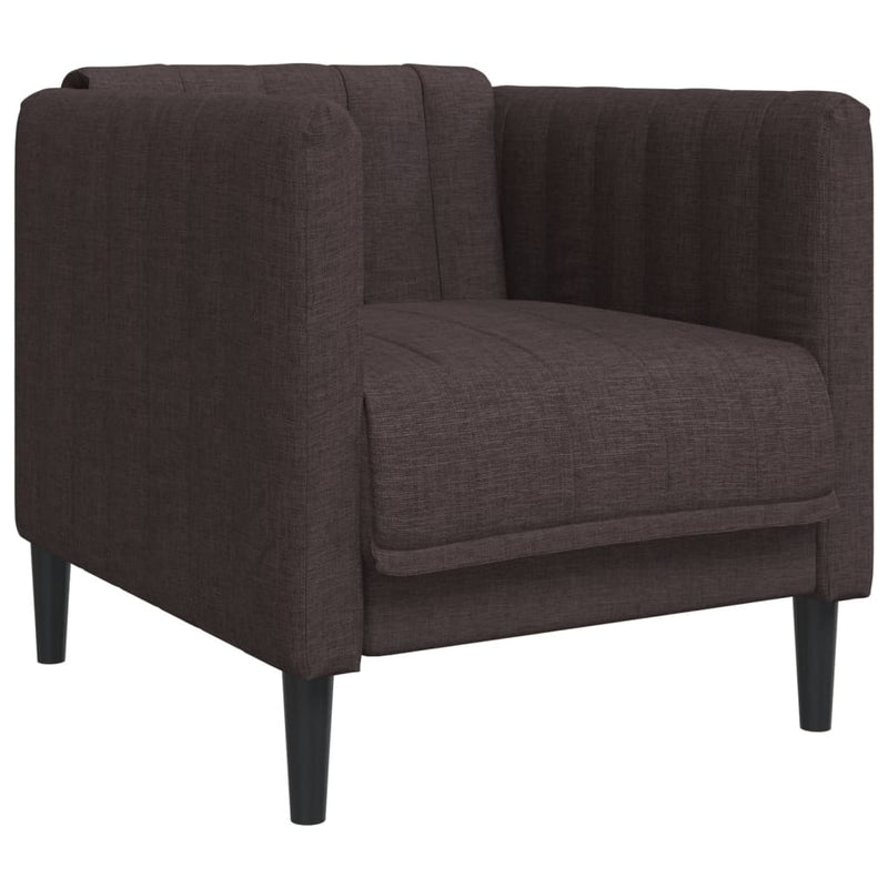 Fauteuil Sophie - linnen - donkerbruin – extra afbeelding