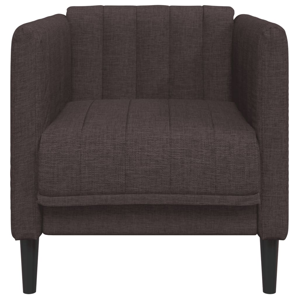 Fauteuil Sophie - linnen - donkerbruin