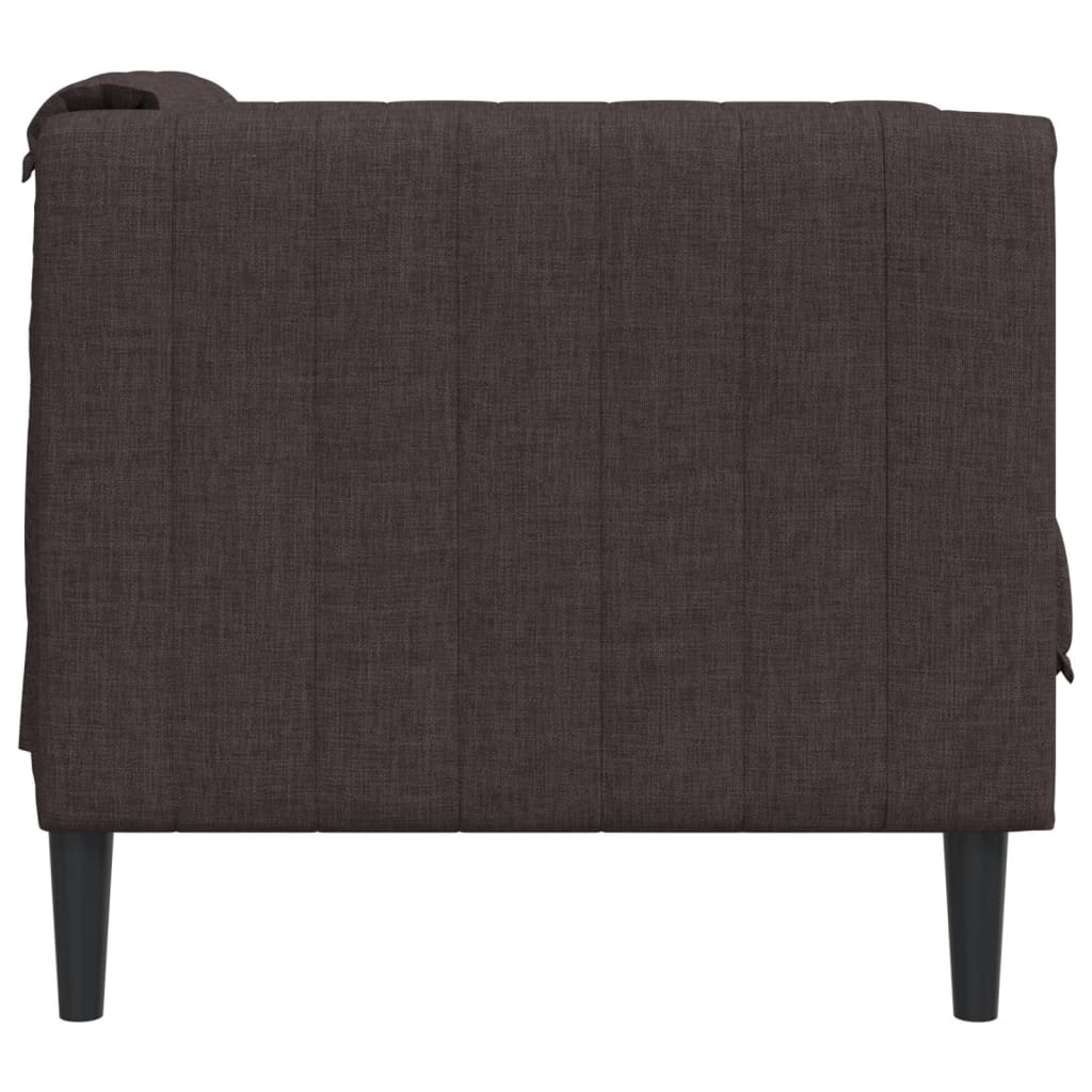 Fauteuil Sophie - linnen - donkerbruin