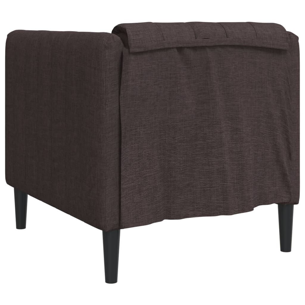 Fauteuil Sophie - linnen - donkerbruin