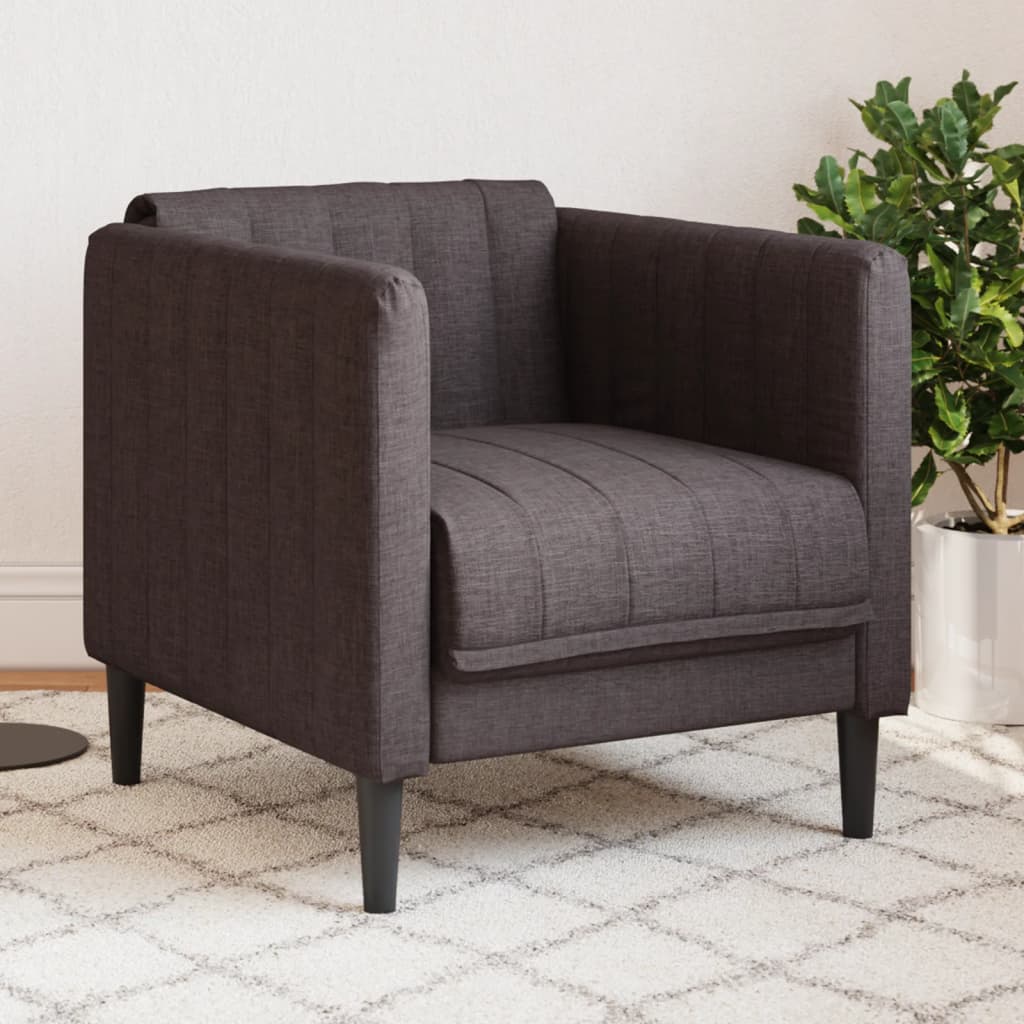 Fauteuil Sophie - linnen - donkerbruin