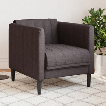 Fauteuil Sophie - linnen - donkerbruin