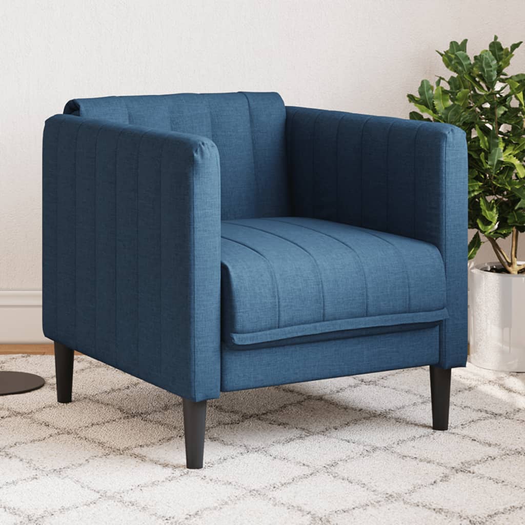 Fauteuil Sophie - linnen - blauw