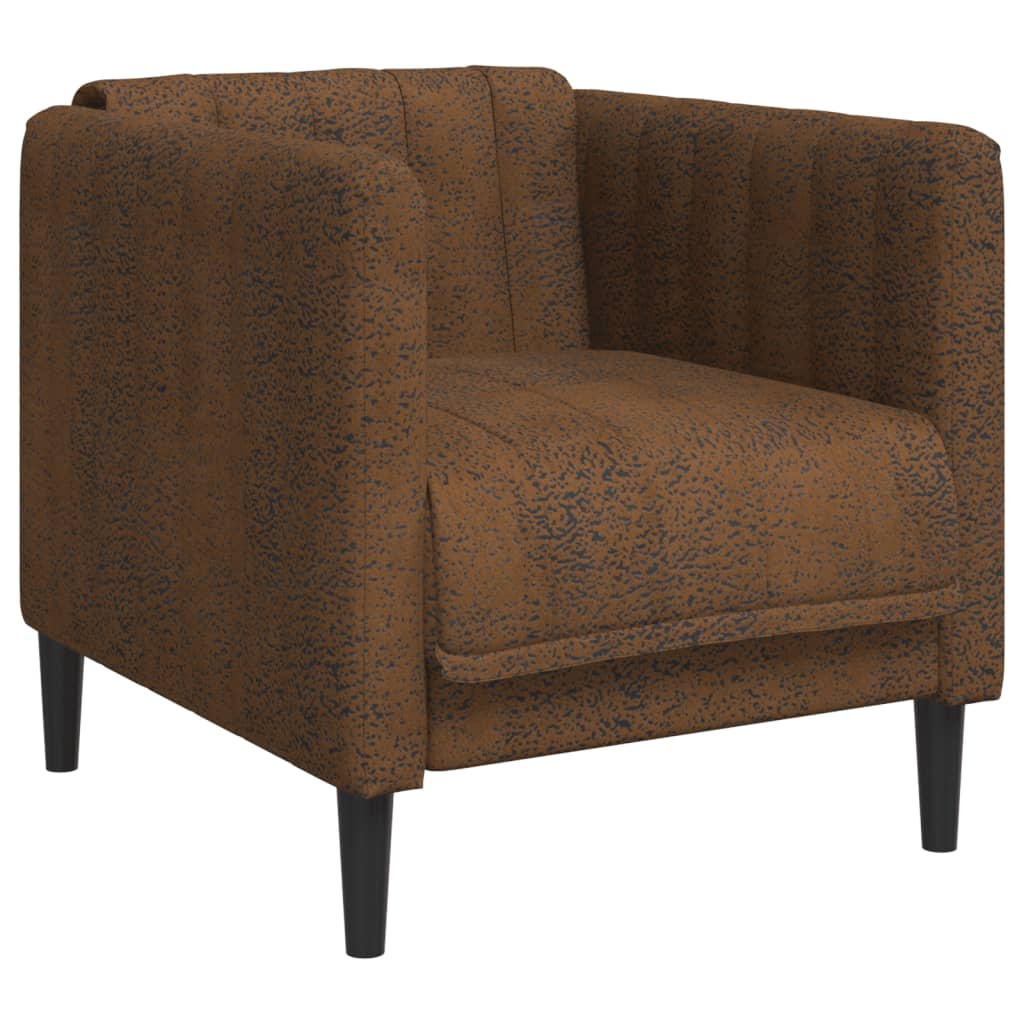 Fauteuil Sophie - kunstsuède - bruin