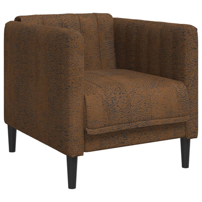 Fauteuil Sophie - kunstsuède - bruin