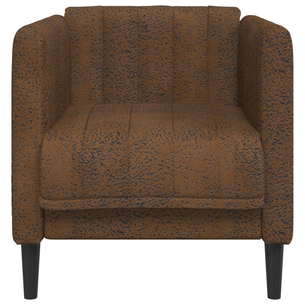 Fauteuil Sophie - kunstsuède - bruin