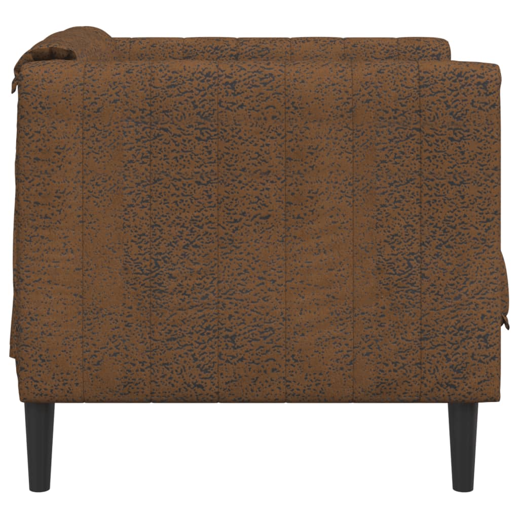 Fauteuil Sophie - kunstsuède - bruin