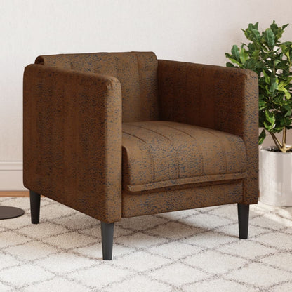 Fauteuil Sophie - kunstsuède - bruin