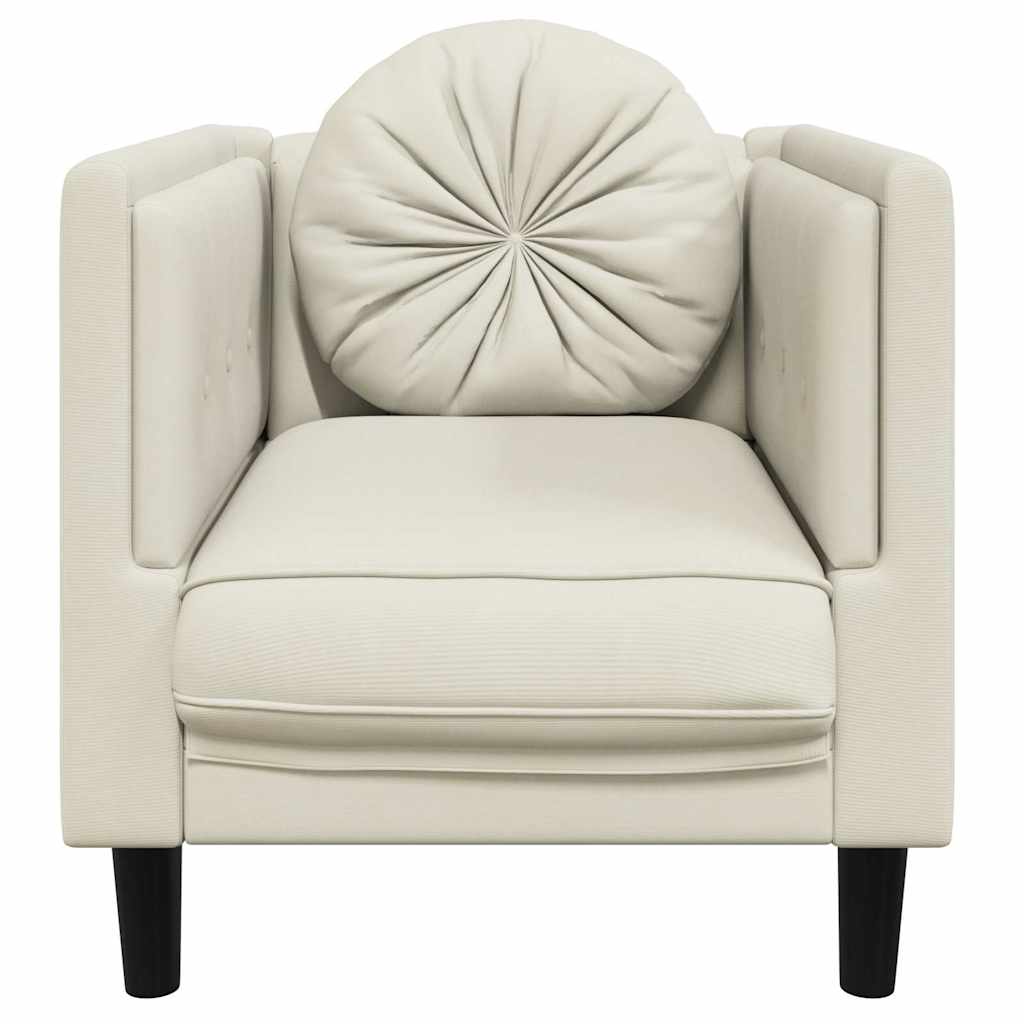 Fauteuil Roos - fluweel - met kussen