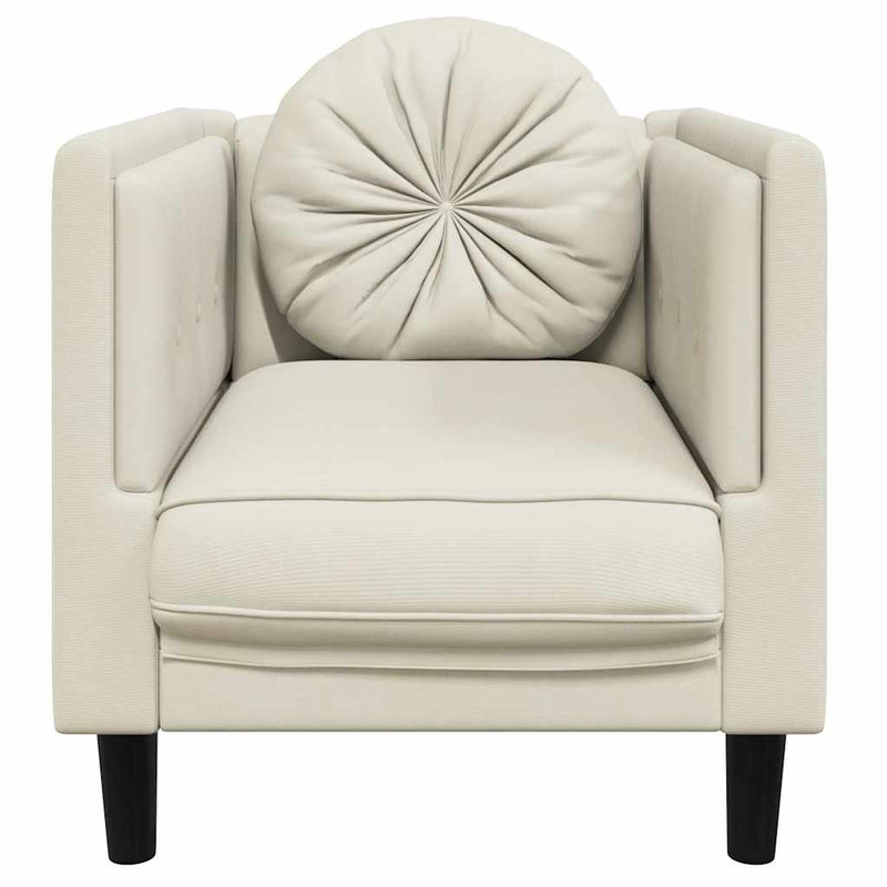 Fauteuil Roos - fluweel - met kussen
