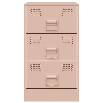 Nachtkastje Margot - staal - roze