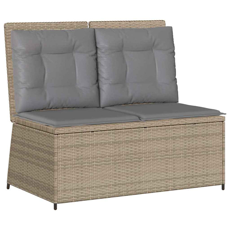 Tuinbank Veer - verstelbaar - met kussens - beige – extra afbeelding
