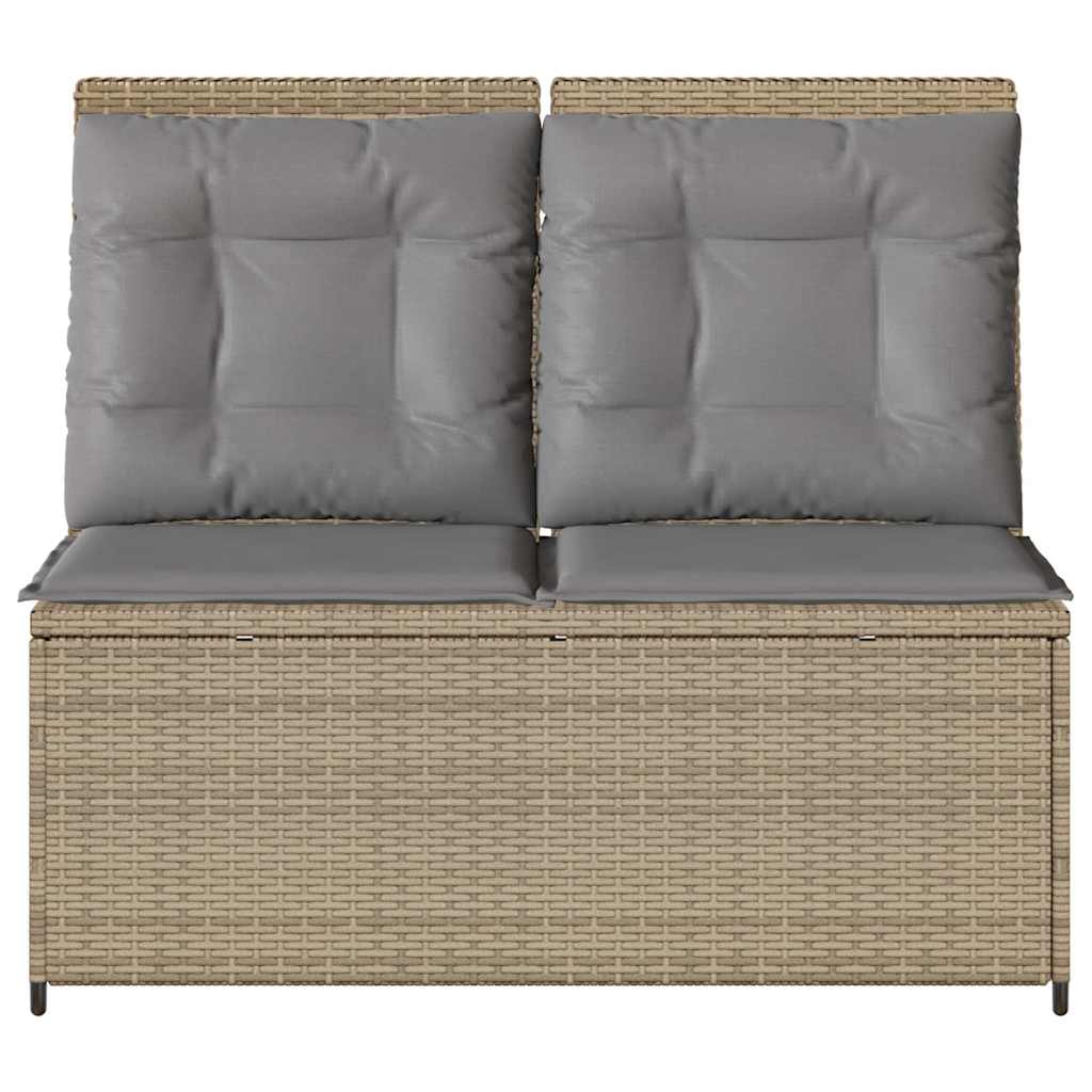 Tuinbank Veer - verstelbaar - met kussens - beige