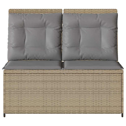 Tuinbank Veer - verstelbaar - met kussens - beige