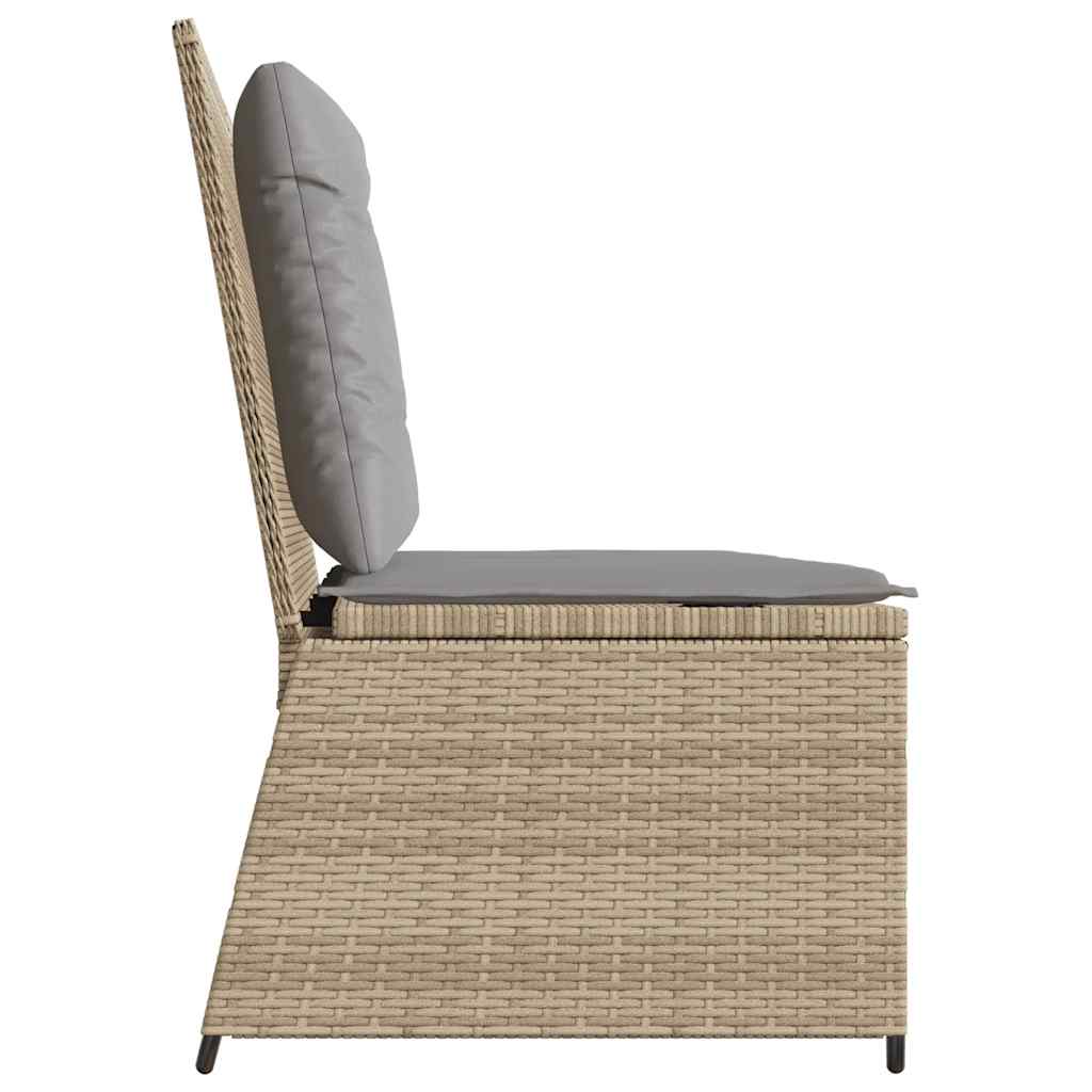 Tuinbank Veer - verstelbaar - met kussens - beige