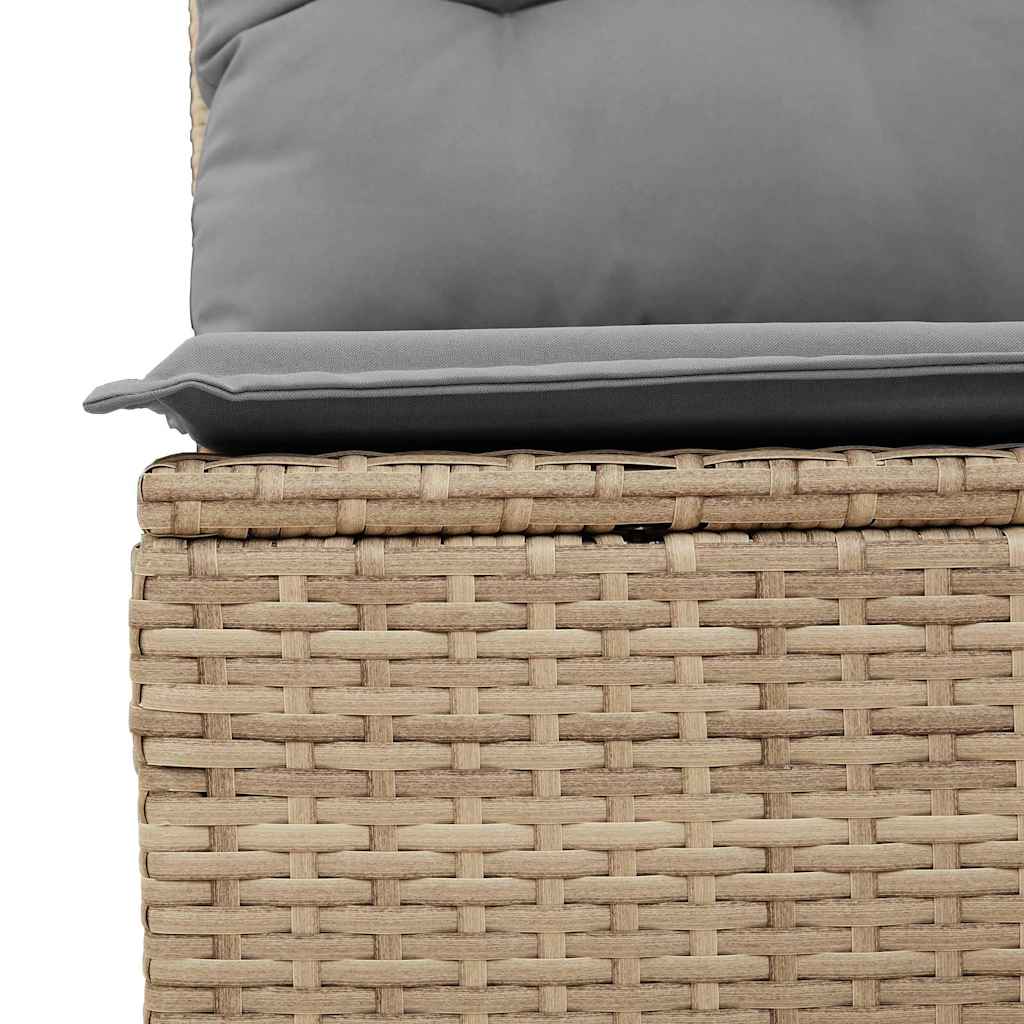 Tuinbank Veer - verstelbaar - met kussens - beige