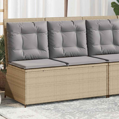 Tuinbank Veer - verstelbaar - met kussens - beige