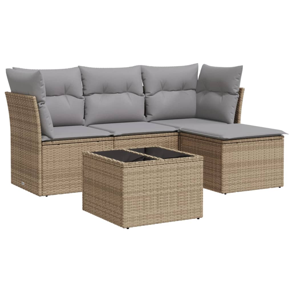 Loungeset | 5 Delig | Incl. kussens | Beige
