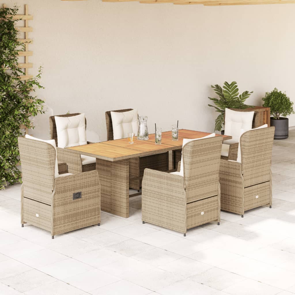 Tuinset  Tibbe - 7-delig - met kussens - beige en crème