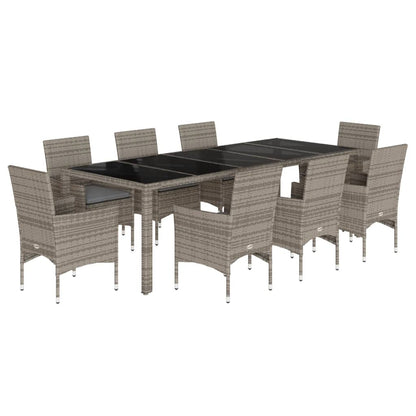 Tuinset Evert - 9-delig - met kussens - grijs