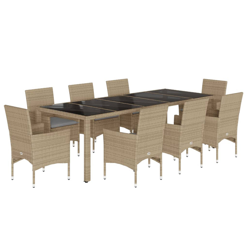 Tuinset Evert - 9-delig - met kussens - beige