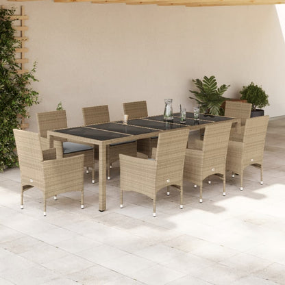Tuinset Evert - 9-delig - met kussens - beige